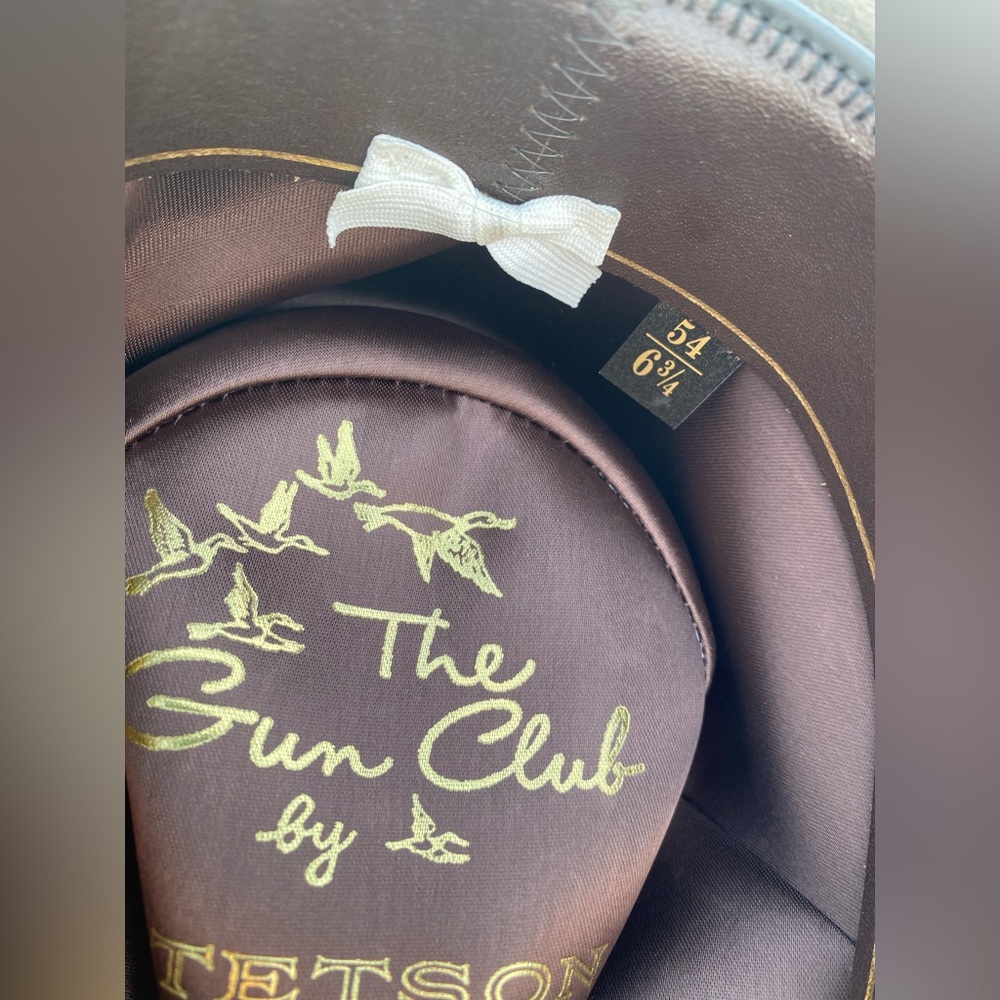 Stetson Cowboy Hat The Gun Club Cabelas Three Forks Hat Size 54 Size 6 3/4 - Picture 13 of 17